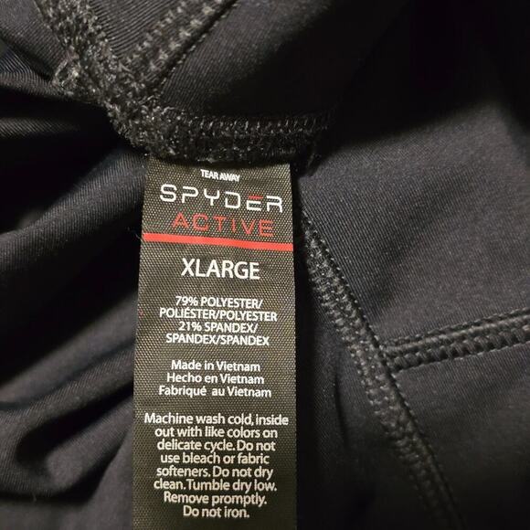 Spyder 7/8 Black Leggings - Size Extra Large - Picture 7 of 8